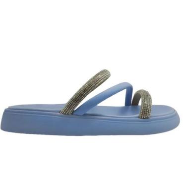 Imagem de Sandália Papete Moleca 5469.121 Flatform com Brilho e Conforto, 35, Je