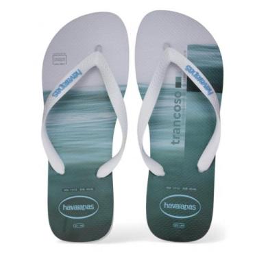 Imagem de Chinelo Havaianas Top Surfer I Oficial, 39, Branco, Azul