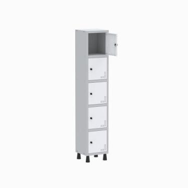 Imagem de Armário Guarda Volume Locker Roupeiro 1 Vão 5 Portas GR301/5 Light Cin