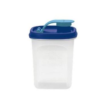 Imagem de Tupper Slim 350ml Translúcido com tampa Azul Tupperware