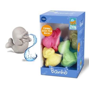 Imagem de Brinquedo Boneco Borracha Banho Bichinhos Para Bebe C/ 6 Unidades - Ro
