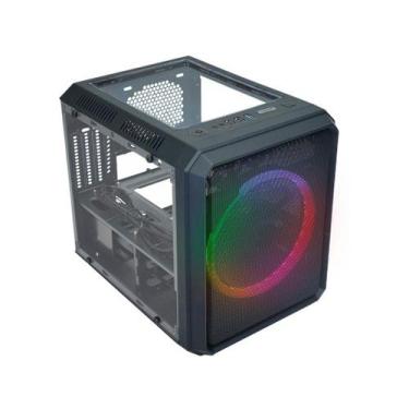 Imagem de Gabinete Gamer K-Mex Microcraft V CG-05RC - RGB ATX 3 FANs Preto