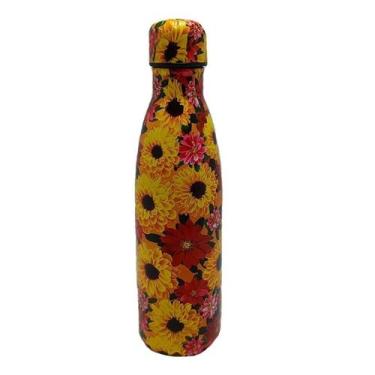 Imagem de Garrafa de Água em Alumínio 500ml Girassol 695853 - Kit - Tendtudo