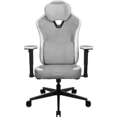 Imagem de Cadeira Eaze Loft Thunderx3 com Almofada de Cabeça e Lombar Ajuste de Altura e Encosto Cinza