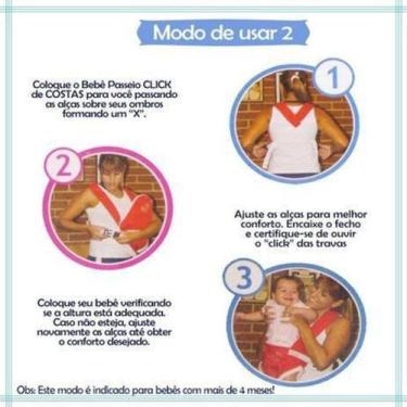 Imagem de Canguru bebê passeio click (Azul claro) - Bebê passeio