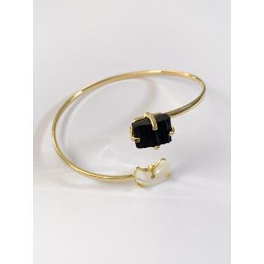 Imagem de Bracelete Duo Semi Joia Turmalina Negra Feminino Ouro18k - Ateliê FS, 