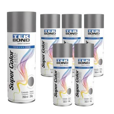 Imagem de 6 Un Tinta Spray Grafite 350ml 250g Alta Fixacao Tekbond
