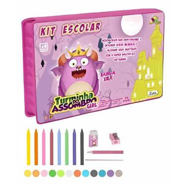 Imagem de Kit Escolar Pintura 24 Peças Turminha do Assombro - Art Brink, Rosa