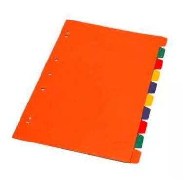 Imagem de Divisoria Para Fichario Universitario 10 Div. Pvc Cores - kaz