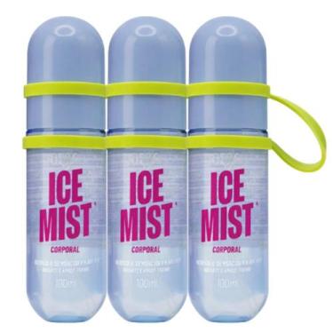 Imagem de Kit 3 Spray Perfumado Refrescante Pós Treino Ice Mist Corporal Ricca 1