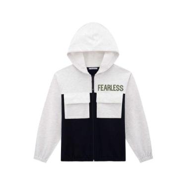 Imagem de Jaqueta Infantil Moletom Johnny Fox 50869, Creme, 14