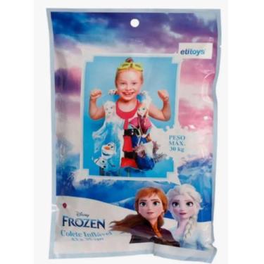 Imagem de Colete Infantil Inflável Frozen 43x35cm Peso Máx 30kg - ETITOYS