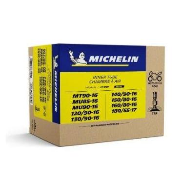 Imagem de Câmara de Ar Michelin Aro 16 Butyl Air Stop Bico Curvo 45 para Motos C