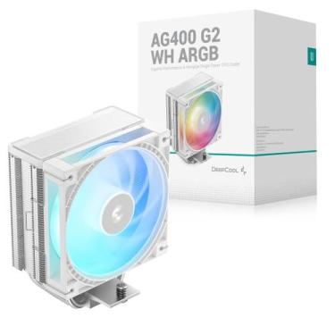 Imagem de Air cooler 120mm deepcool ag400 g2 wh argb, white - r-ag400-whammg2-g