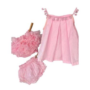 Imagem de Conjunto Calcinha Bunda Rica Bebê Infantil Tapa Fraldas luxo - Baby Lu