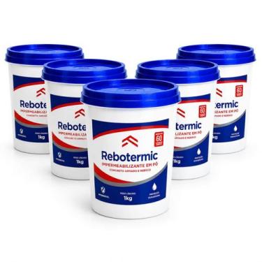 Imagem de Impermeabilizante em Pó Kit 5 Unidades 1kg Proteção Contra Infiltração