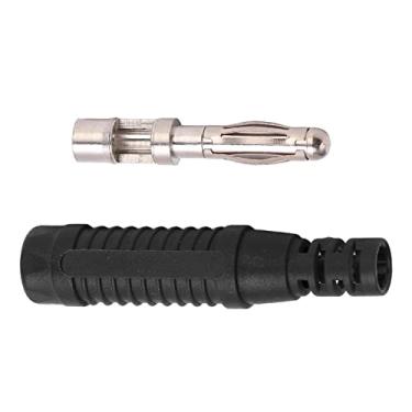 Imagem de Plugues de banana, PA e fio removível de cobre vermelho Banana Jack Tecnologia CNC eficiente sensível para equipamentos de teste(Preto)