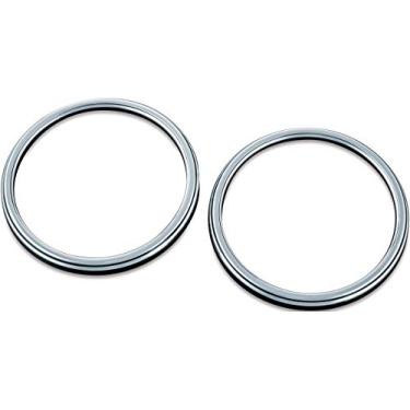 Imagem de Kuryakyn 7377 Grelhas de alto-falante de carenagem frontal cromadas para motocicletas Harley-Davidson 2014-19: Corona, pacote com 2