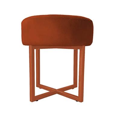 Imagem de Puff Decorativo Madrid Luxo Bronze Assento Suede Telha - Folk Móveis