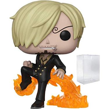 Imagem de POP Anime: One Piece - Boneco de vinil Funko Pop Vinsmoke Sanji (boneco de peixe) (embalado com capa protetora Pop Box compatível), multicolorido, 9,5 cm