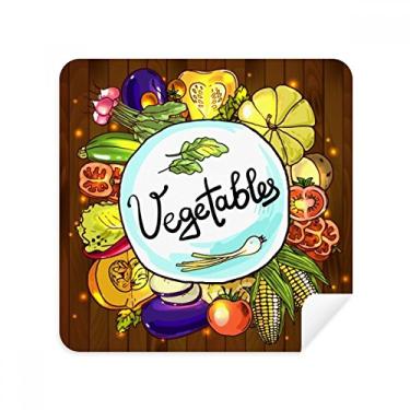 Imagem de Vegetables Milho Vermelho Repolho Chinês Pano Limpador de Tela Tecido de Camurça Pacote com 2