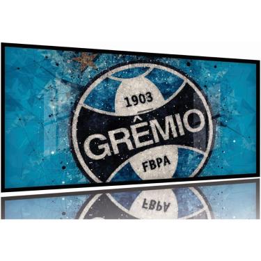 Imagem de Quadro Decorativo Escritório Grêmio 130x60 Moldura Preta 2x2