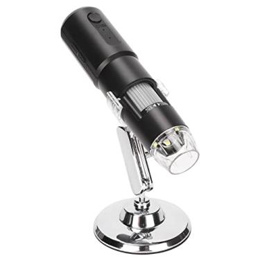 Imagem de PUSOKEI Microscópio digital sem fio, câmera de inspeção USB HD USB USB 50x a 1000x ampliação com suporte para observação de insetos de joias, compatível com Android, iOS,