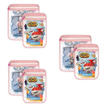 Imagem de Organizador de Brinquedos - SUPER QUEBRA-CABEÇA 3 KITS ROSA