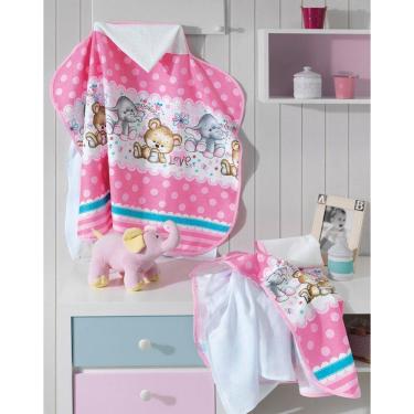 Imagem de Toalha De Banho Bebê Love Peace  Fralda Com Capuz Dohler