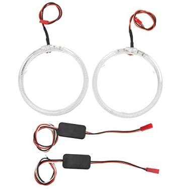 Imagem de EVGATSAUTO Luz de neblina LED, anéis de halo de carro de 9,4 cm, giro DRL de 36 V