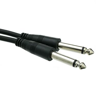 Imagem de Cabo de patch mono de 1/4 polegada, cabo mono macho de 4,5 m para cabo mono macho de 0,6 cm para instrumentos elétricos (guitarra, teclado, amplificador, alto-falantes, sintetizadores), CableWholesale