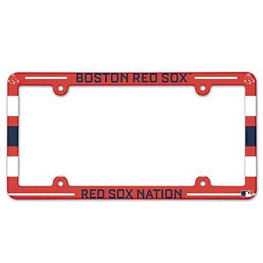 Imagem de WinCraft 94997012 MLB Boston Red Sox Moldura para placa de licença colorida, cor do time, tamanho único