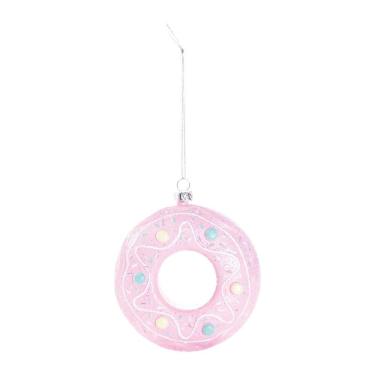 Imagem de Enfeite Natal Pend Donut Ros/bco 1un 12x10x3cm 1106813