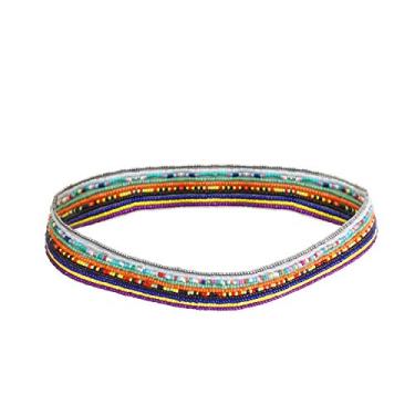 Imagem de Sinkcangwu Pacote de 10 peças de contas de cintura para mulheres e meninas perda de peso, contas elásticas na cintura da barriga, corrente corporal, kit de contas de cintura colorida para a barriga