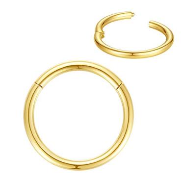 Imagem de Followmoon Anéis de nariz de aço cirúrgico 316L, argola de septo, anel de segmentação articulado, piercing de orelha para cartilagem, Helix Tragus Conch Rook 20g 18g 16g 14g 10g 8g, diâmetro interno de 5 mm a 22 mm