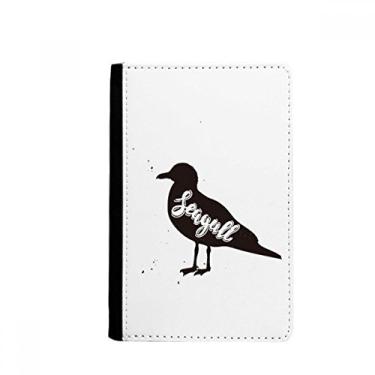 Imagem de Seagull Porta-passaporte animal preto e branco Notecase Burse carteira capa porta-cartão, Multicolor