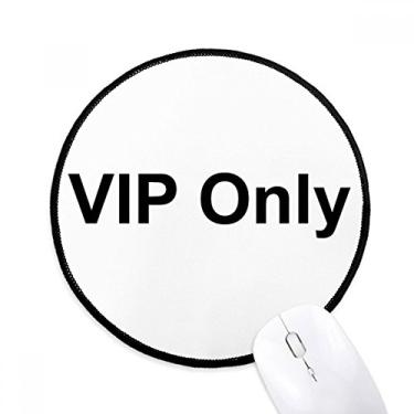 Imagem de VIP Only Black Symbol Pattern Mouse Pad Desktop Office Tapete redondo para computador