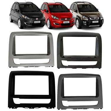 Imagem de Moldura De Painel 2 Din Idea 2012 2013 2014 2015 2016 Para Cd Dvd 2 Dins (Preto)