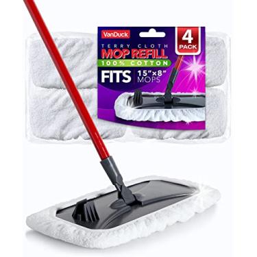 Imagem de Refil de pano felpudo para esfregão VanDuck 100% algodão 38 x 20 cm, pacote com 4
