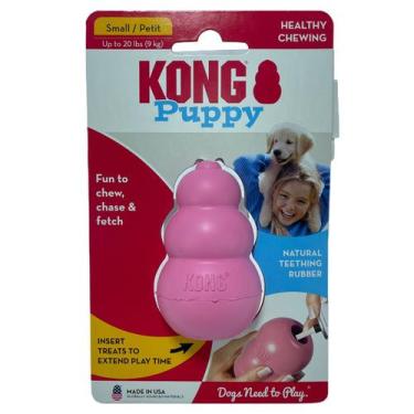 Imagem de Brinquedo De Cachorro Recheavel Para Filhotes Kong Puppy Pequeno Rosa
