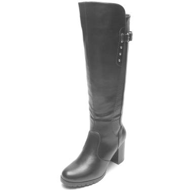 bota cano curto mooncity multi tiras com fivela feminina