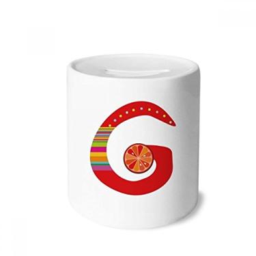 Imagem de DIYthinker G Alfabeto Laranja Frutas Linda Caixa Dinheiro Caixa Cerâmica Porta-Moedas Presente