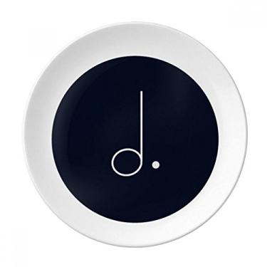 Imagem de Prato branco pontilhado Mim preto decorativo de porcelana salver talheres, prato de jantar
