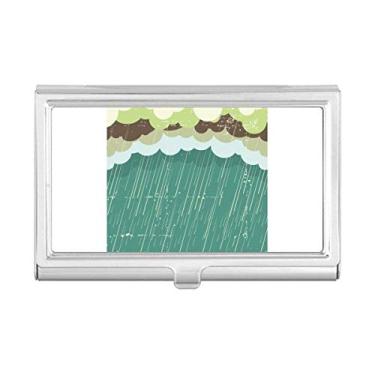 Imagem de Capa tipo carteira de bolso com estampa de chuva e clima do mar