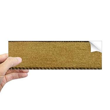 Imagem de DIYthinker Tecido linho, barra tripla, marrom, abstrato, retangular, para-choque, decalque, janela