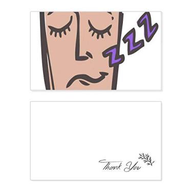 Imagem de Sleep Abstract Face Sketch Happy Thank You Card Birthday Paper Greeting Wedding Repreciation