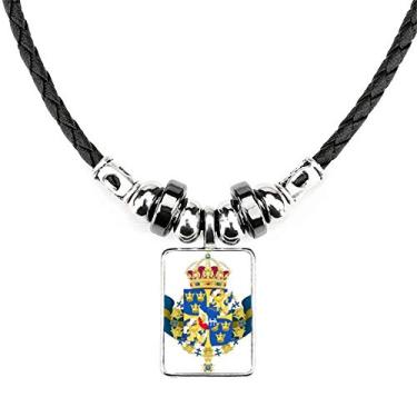 Imagem de DIYthinker Sweden National Emblem Country Symbol Necklace Jewelry Torque Leather Rope Pendant