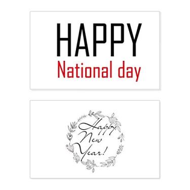 Imagem de Celebrate National Day Festival Holiday Ano Novo Cartão de felicitações Bless Message Present