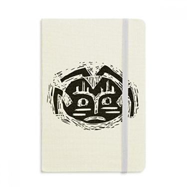 Imagem de Caderno indiano preto com estampa de totem indiano, capa dura oficial, diário clássico