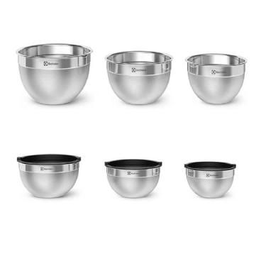 Imagem de Conjunto De Bowls Tigelas De Inox Tampa Plástica Electrolux